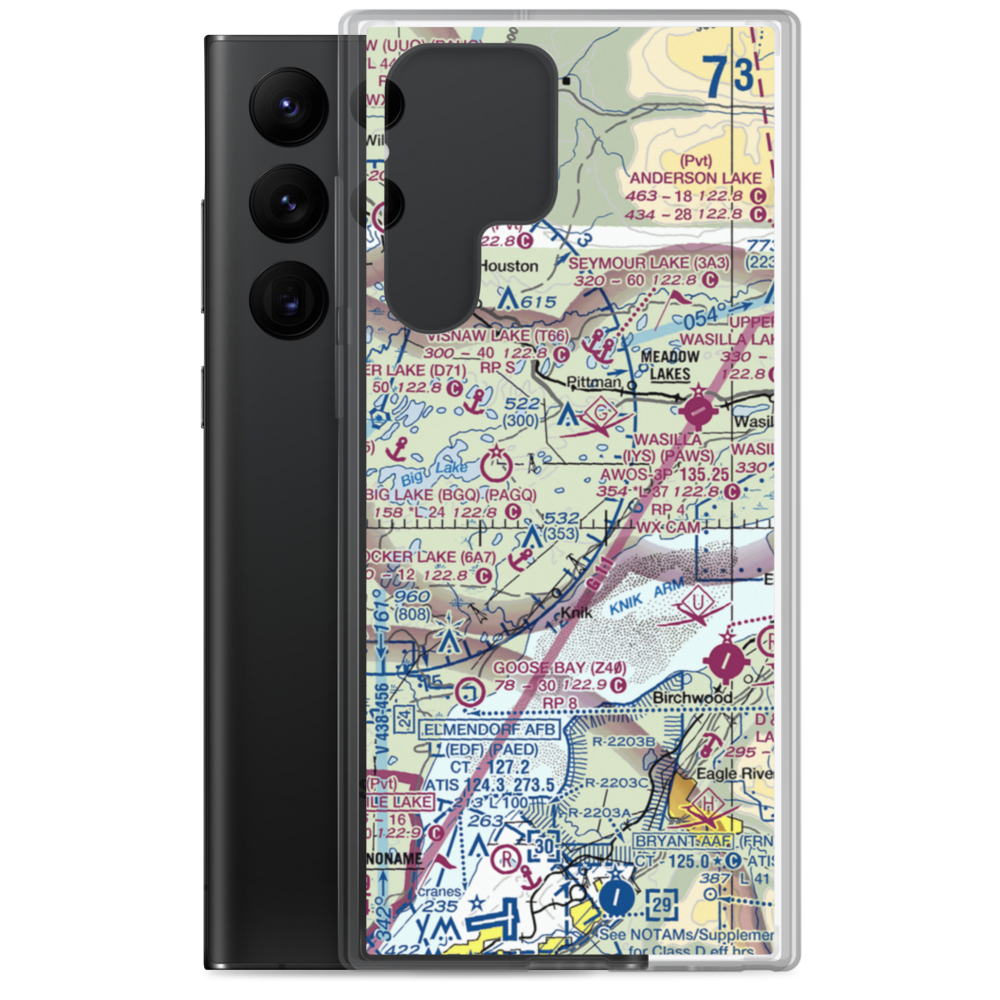 Sunset Strip (AK16) VFR Sectional Samsung Case Samsung Galaxy S22 Ultra model shown