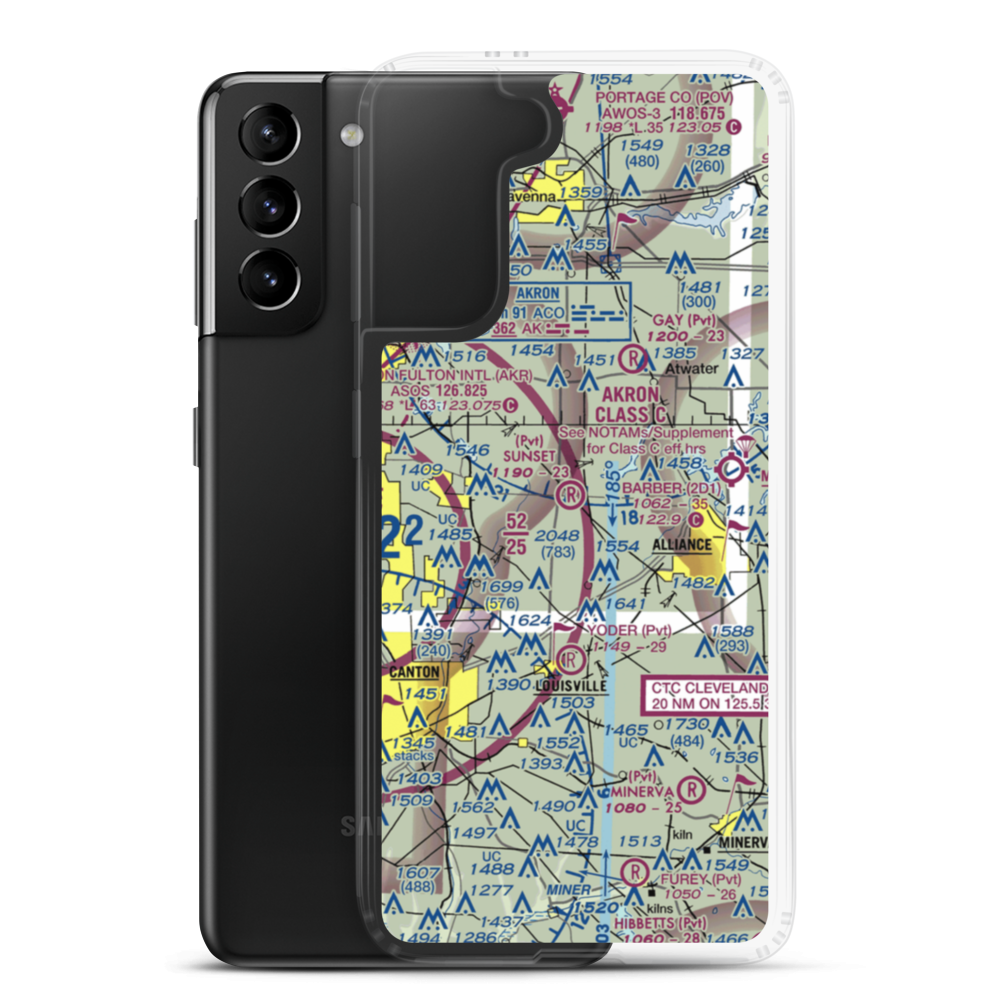 Sunset Strip (OH07) VFR Sectional Samsung Case Samsung Galaxy S21 Plus model shown