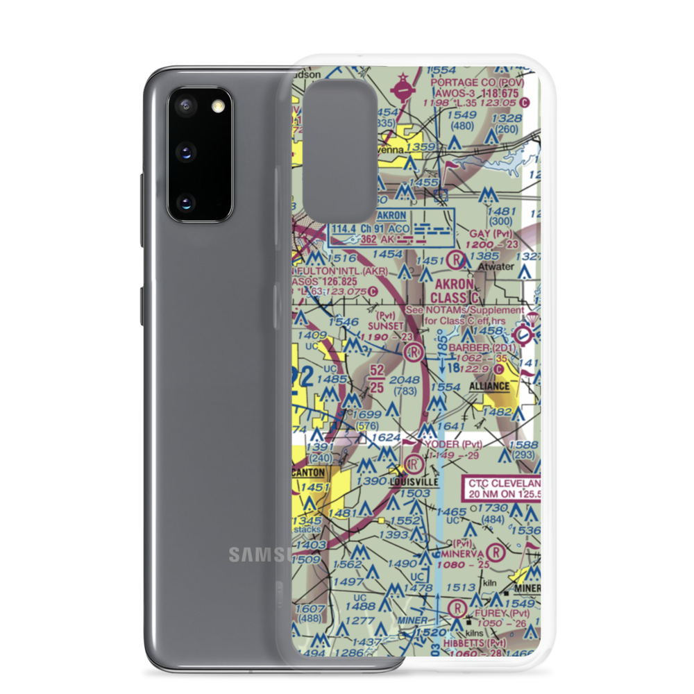 Sunset Strip (OH07) VFR Sectional Samsung Case Samsung Galaxy S20 model shown