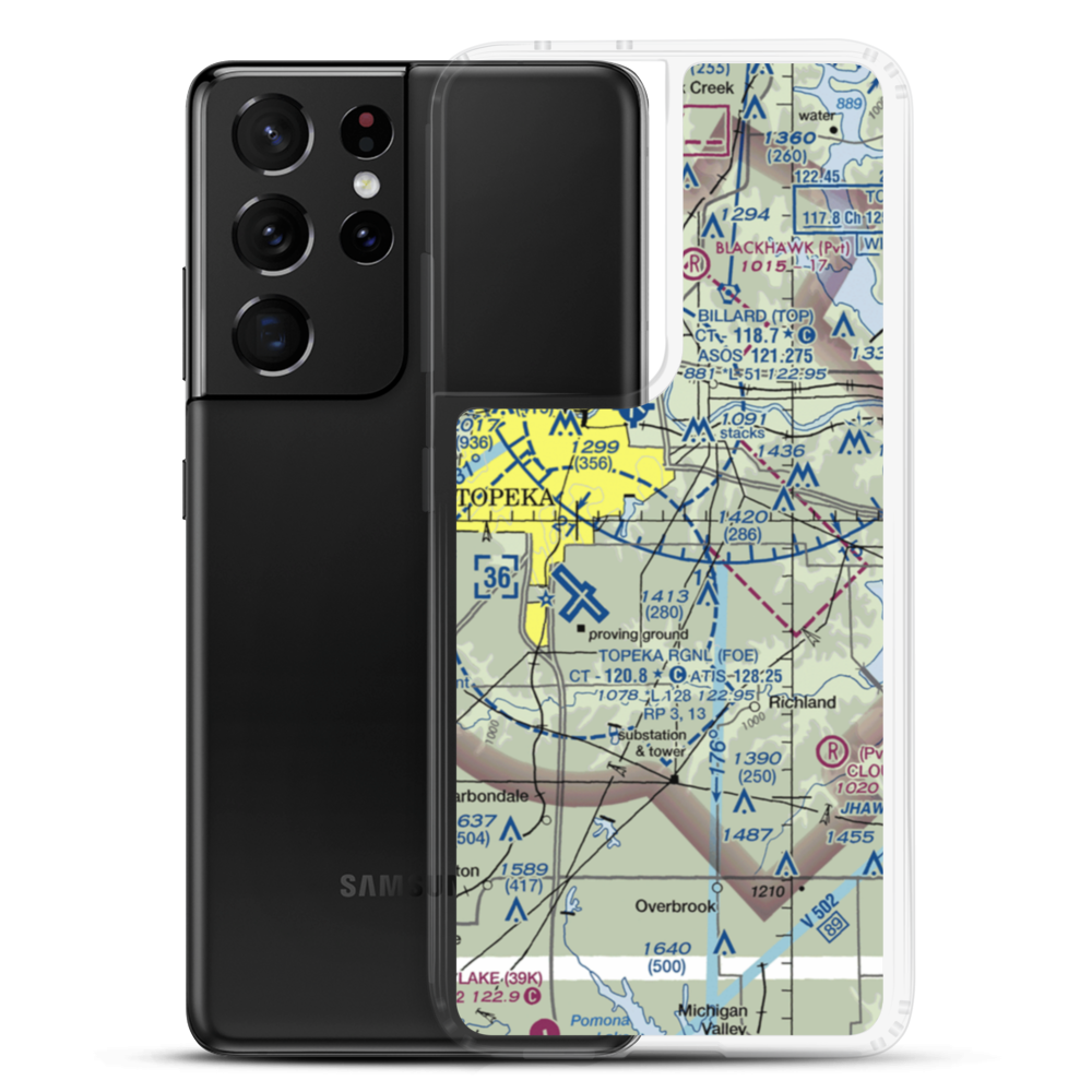 Sunset Strip Airpark (90KS) VFR Sectional Samsung Case Samsung Galaxy S21 Ultra model shown