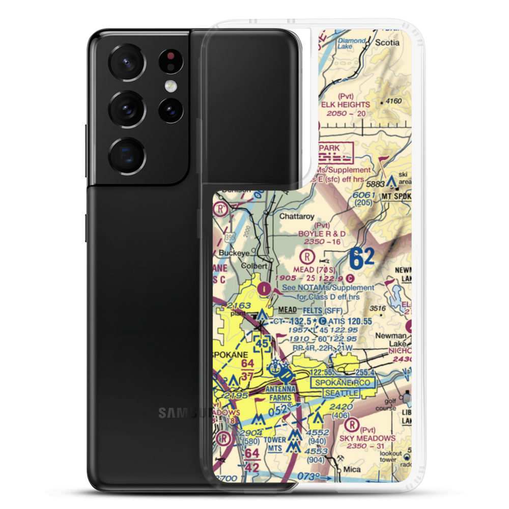 Sunshine Acres Airport (WA21) VFR Sectional Samsung Case Samsung Galaxy S21 Ultra model shown