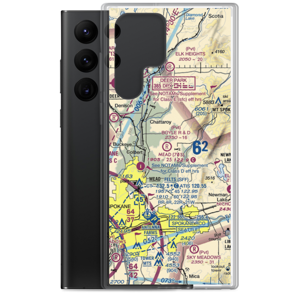 Sunshine Acres Airport (WA21) VFR Sectional Samsung Case Samsung Galaxy S22 Ultra model shown