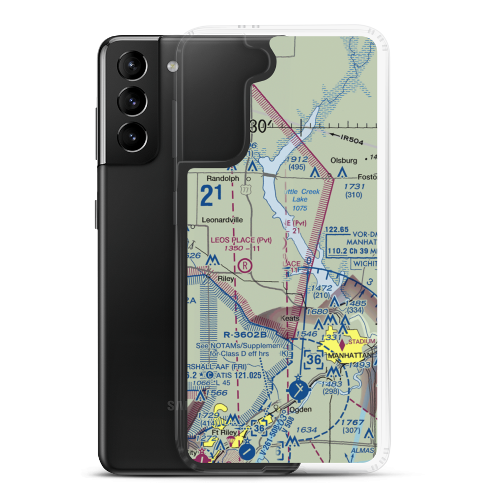 Sunshine Ranch Airport (SN92) VFR Sectional Samsung Case Samsung Galaxy S21 Plus model shown