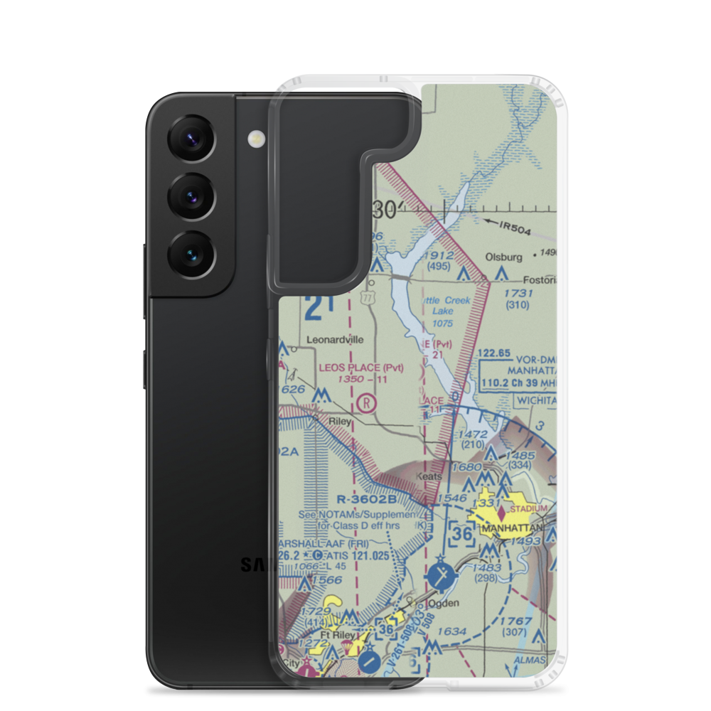 Sunshine Ranch Airport (SN92) VFR Sectional Samsung Case Samsung Galaxy S22 model shown