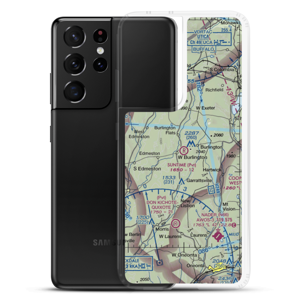 Suntime Airport (8NK6) VFR Sectional Samsung Case Samsung Galaxy S21 Ultra model shown