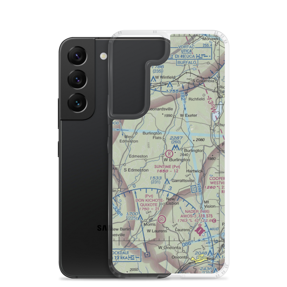 Suntime Airport (8NK6) VFR Sectional Samsung Case Samsung Galaxy S22 model shown