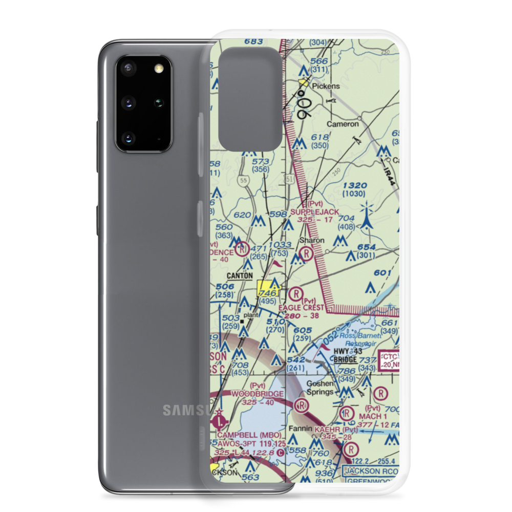 Supplejack Airport (MS36) VFR Sectional Samsung Case Samsung Galaxy S20 Plus model shown