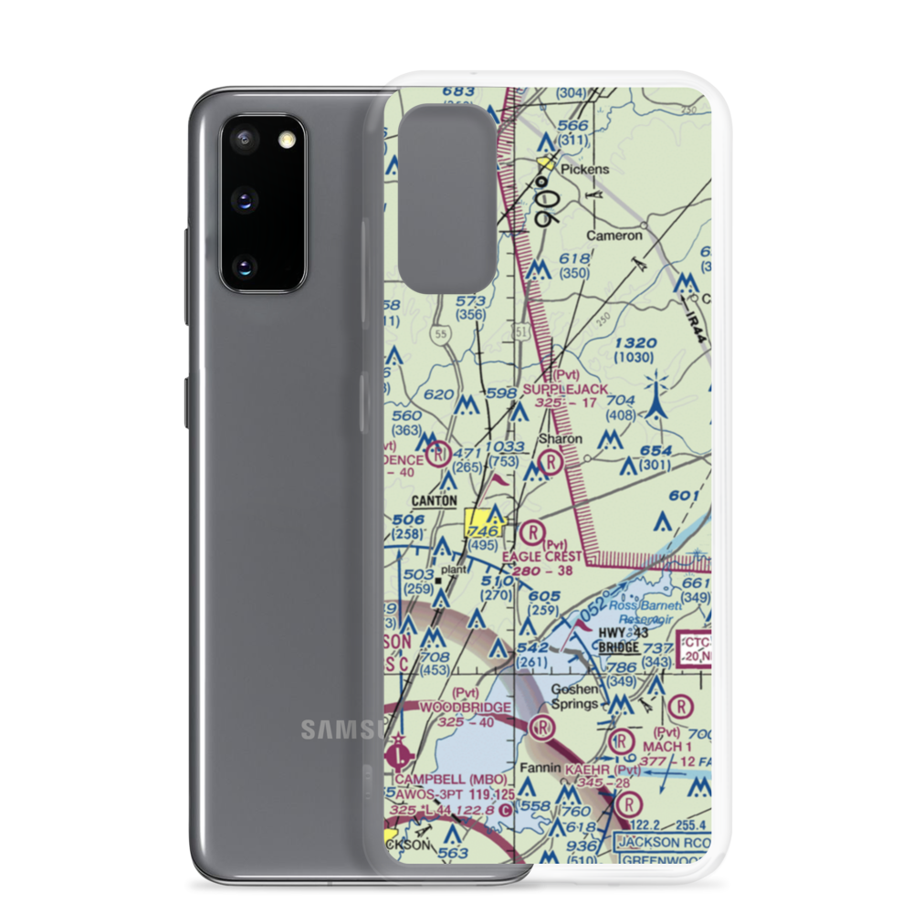 Supplejack Airport (MS36) VFR Sectional Samsung Case Samsung Galaxy S20 model shown