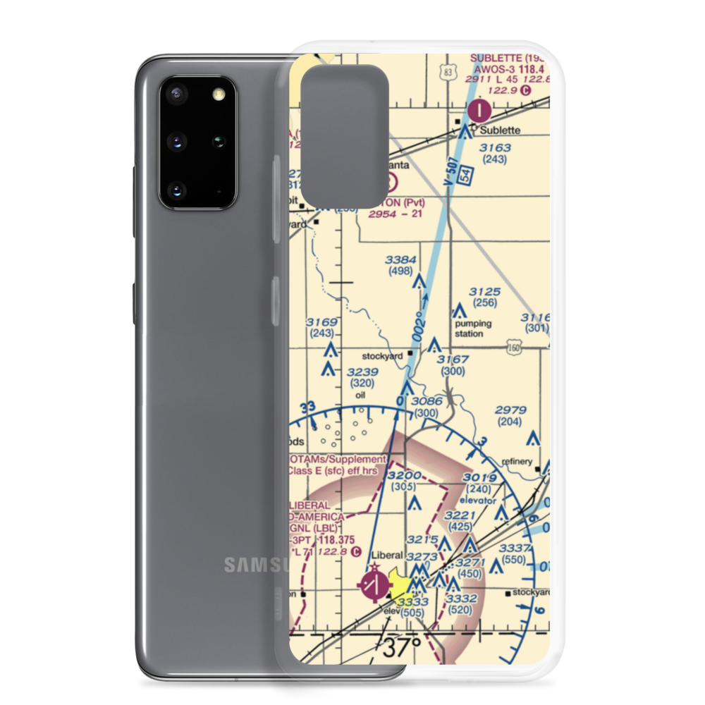 Supreme Feeders Airport (SN87) VFR Sectional Samsung Case Samsung Galaxy S20 Plus model shown