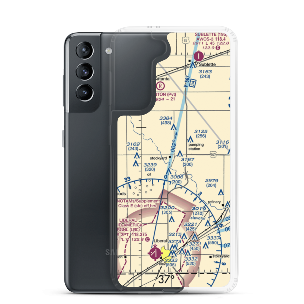 Supreme Feeders Airport (SN87) VFR Sectional Samsung Case Samsung Galaxy S21 model shown