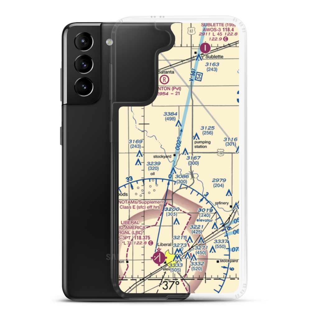 Supreme Feeders Airport (SN87) VFR Sectional Samsung Case Samsung Galaxy S21 Plus model shown