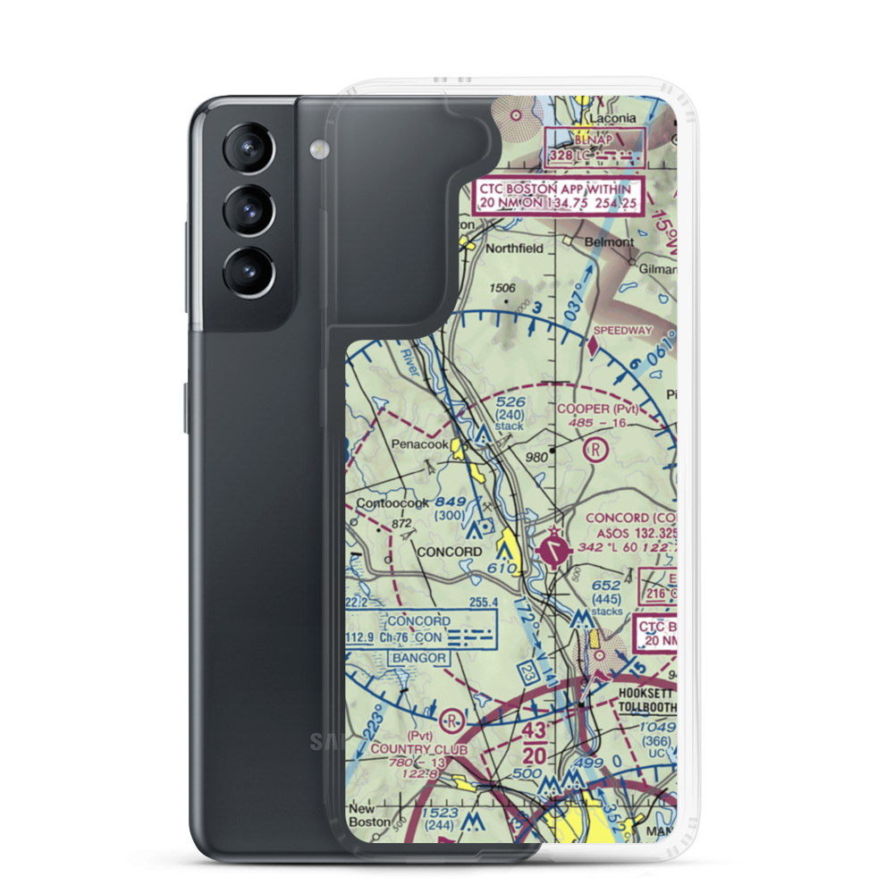 Surette Heliport (70NH) VFR Sectional Samsung Case Samsung Galaxy S21 model shown