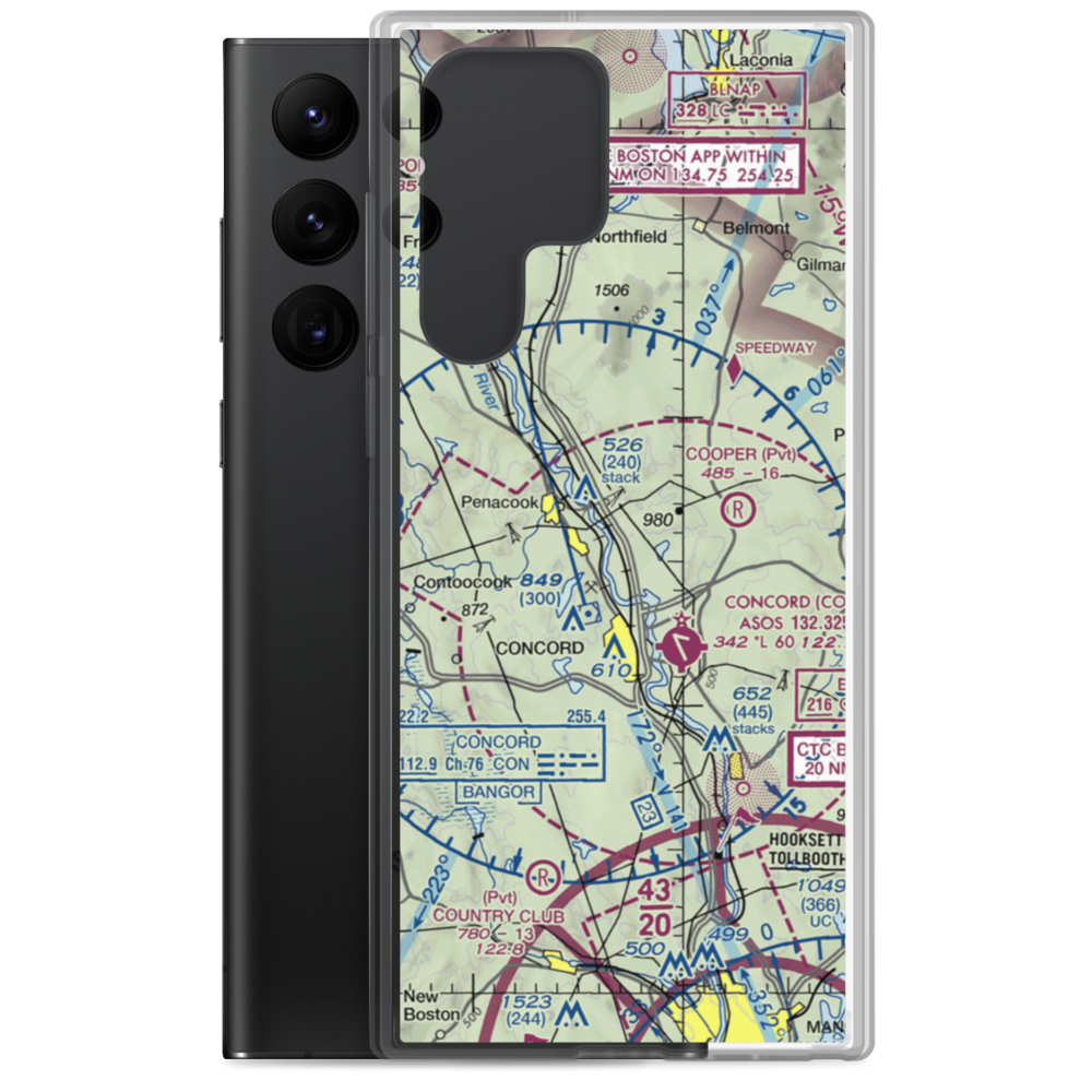 Surette Heliport (70NH) VFR Sectional Samsung Case Samsung Galaxy S22 Ultra model shown