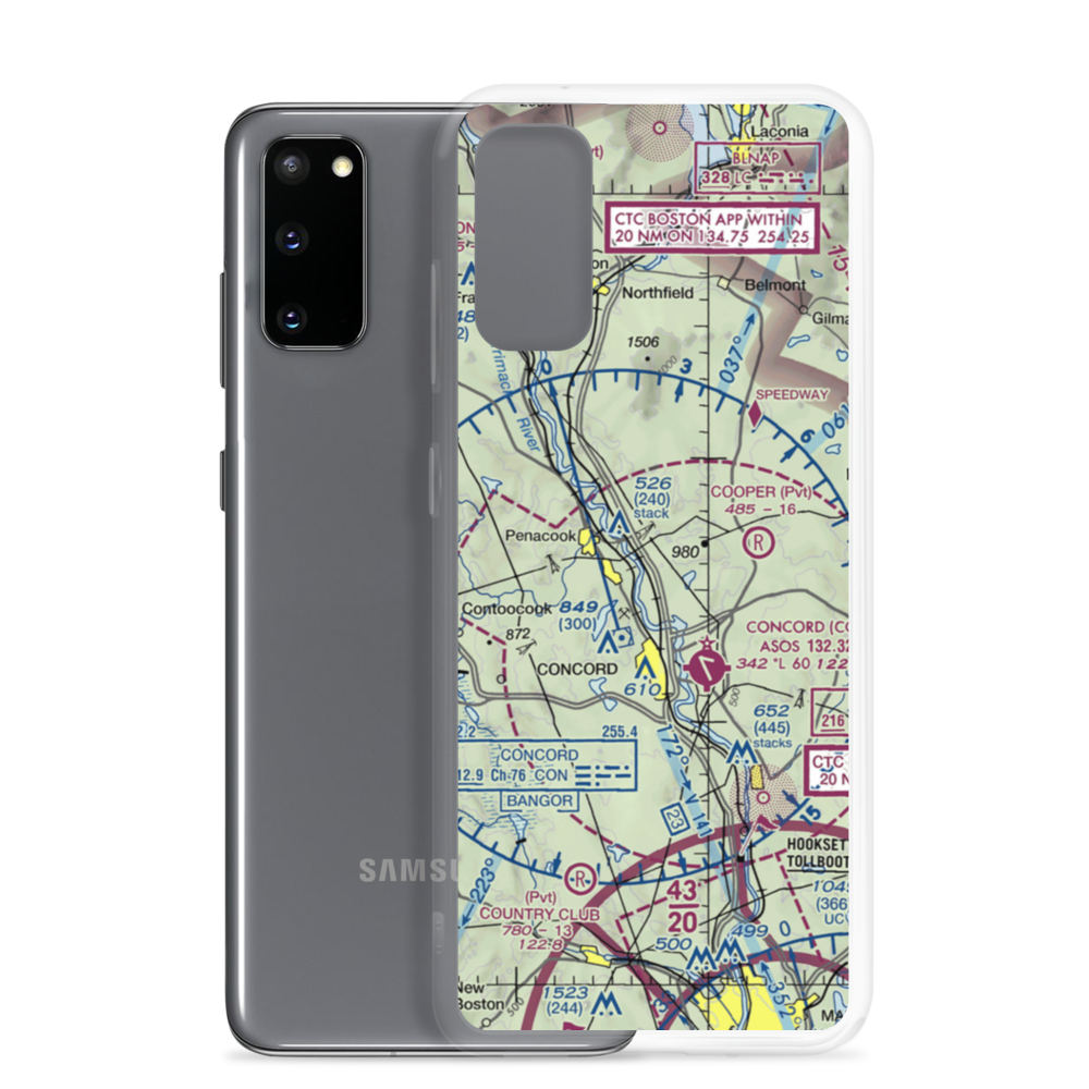 Surette Heliport (70NH) VFR Sectional Samsung Case Samsung Galaxy S20 model shown