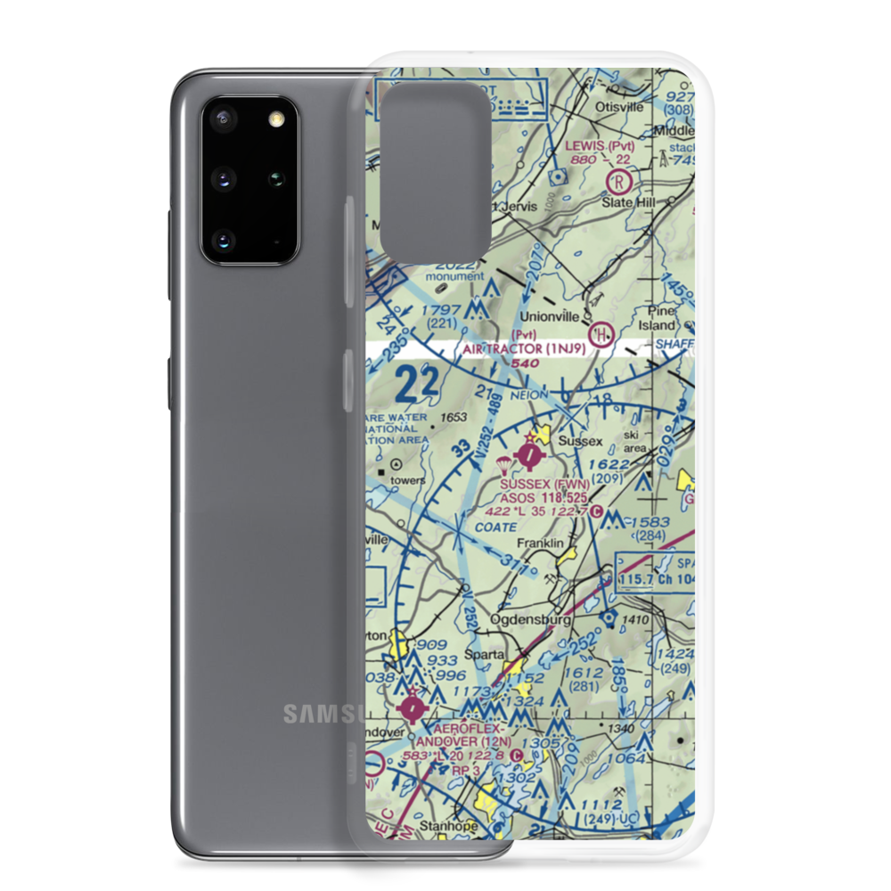 Sussex Airport (FWN) VFR Sectional Samsung Case Samsung Galaxy S20 Plus model shown