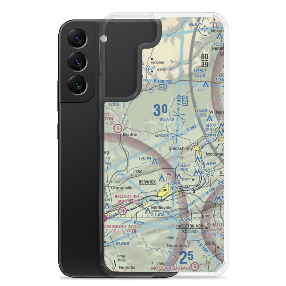 Sutliff Private Airport (33PA) VFR Sectional Samsung Case Samsung Galaxy S22 Plus model shown