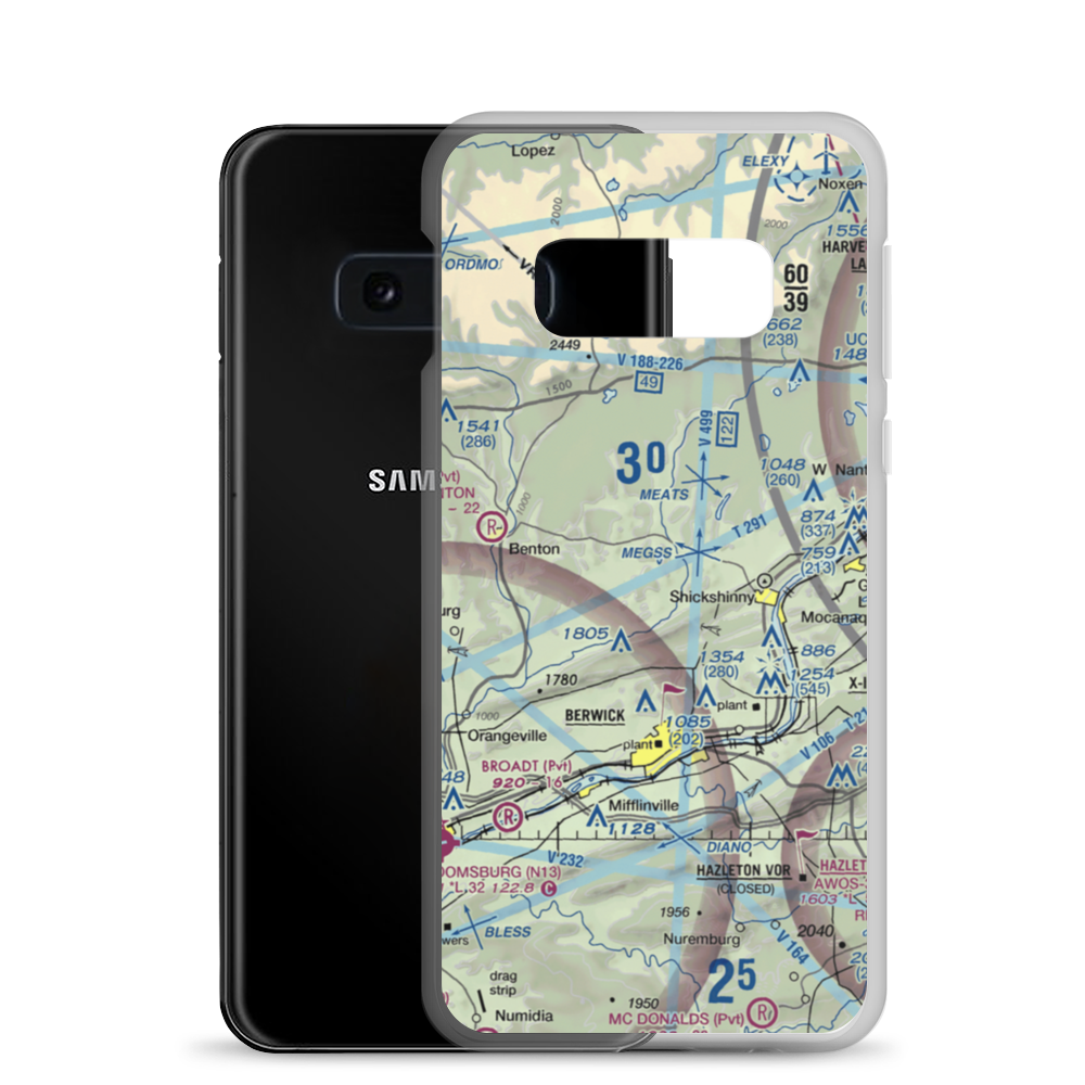 Sutliff Private Airport (33PA) VFR Sectional Samsung Case Samsung Galaxy S10e model shown