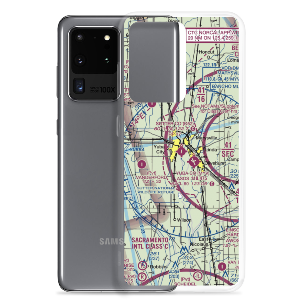 Sutter County Airport (O52) VFR Sectional Samsung Case Samsung Galaxy S20 Ultra model shown