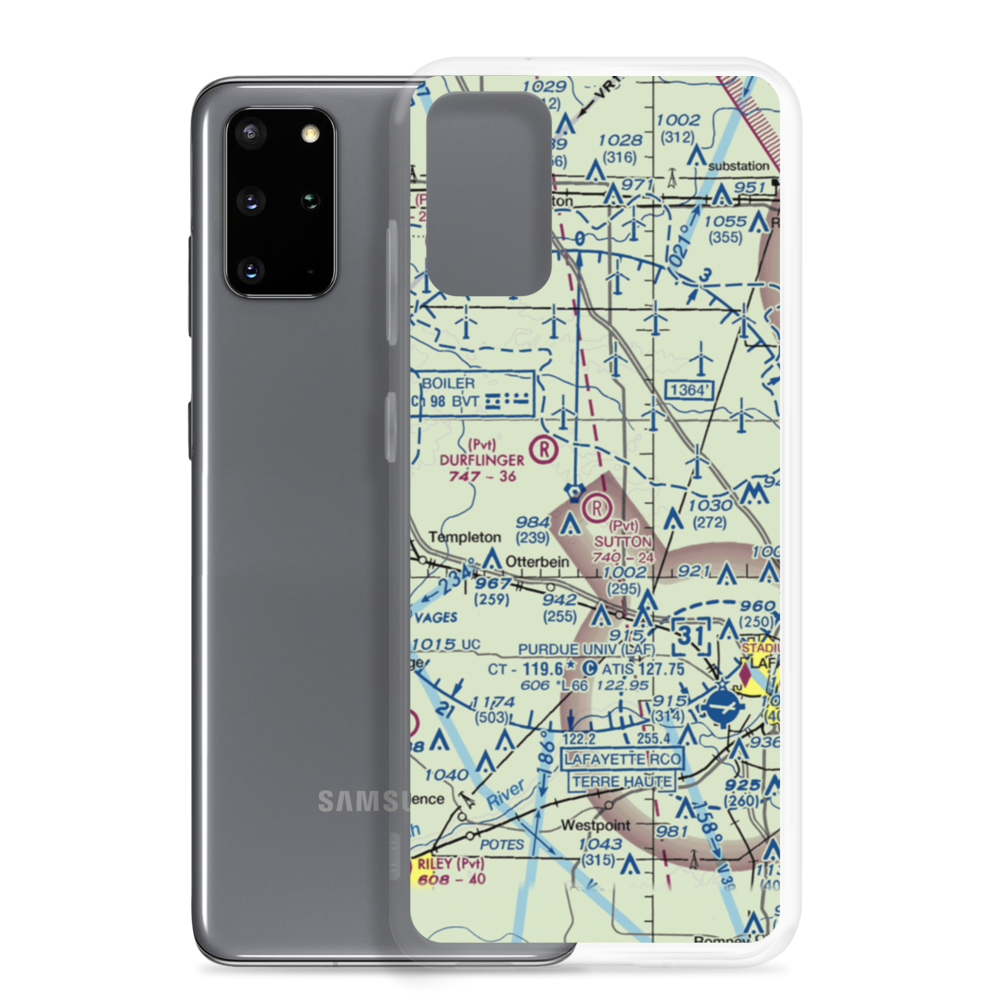 Sutton Airport (IN00) VFR Sectional Samsung Case Samsung Galaxy S20 Plus model shown