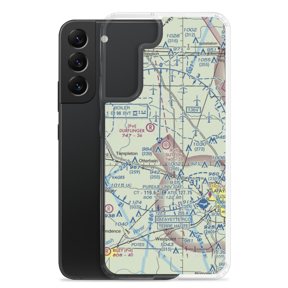 Sutton Airport (IN00) VFR Sectional Samsung Case Samsung Galaxy S22 Plus model shown