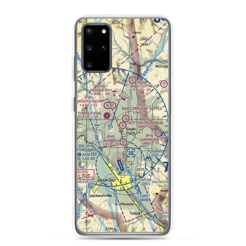 Sutton on Rogue Airport (0OR8) VFR Sectional Samsung Case Samsung Galaxy S20 Plus model shown