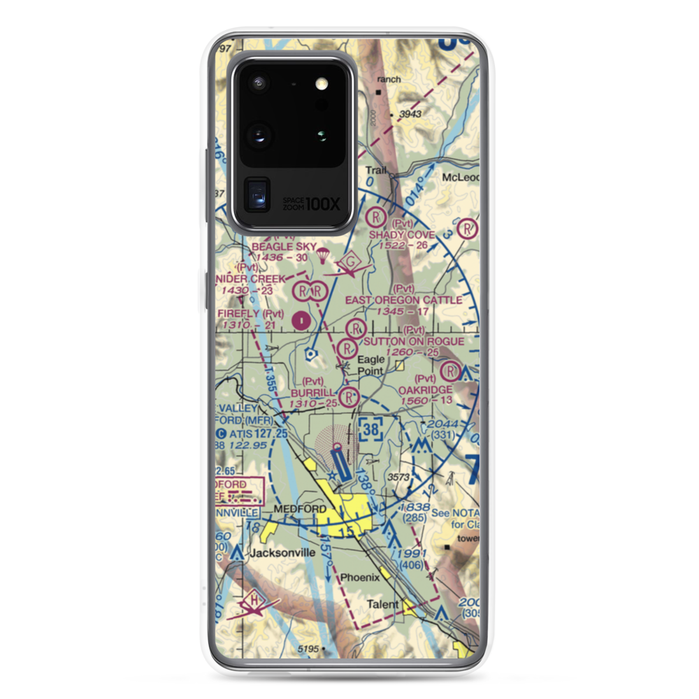 Sutton on Rogue Airport (0OR8) VFR Sectional Samsung Case Samsung Galaxy S20 Ultra model shown