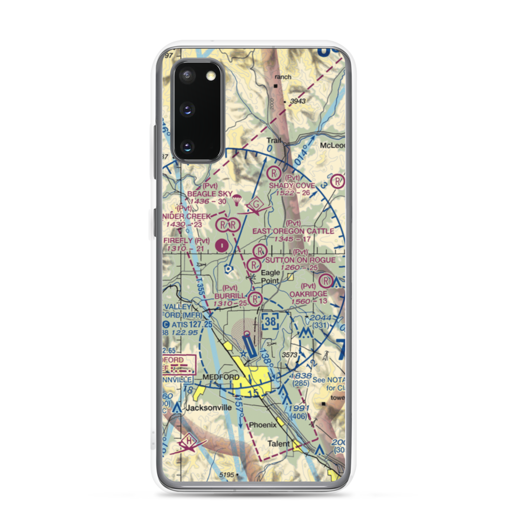 Sutton on Rogue Airport (0OR8) VFR Sectional Samsung Case Samsung Galaxy S20 model shown
