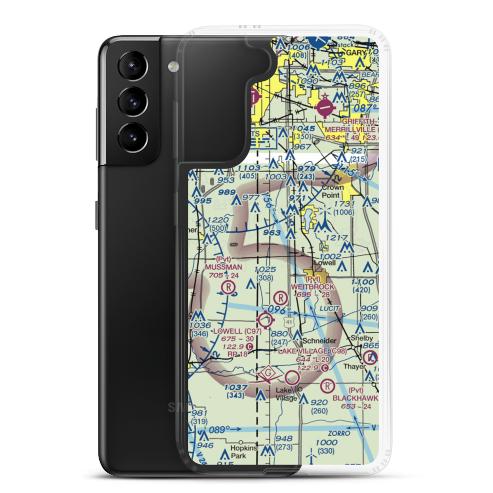 Sutton's Field (0II8) VFR Sectional Samsung Case Samsung Galaxy S21 Plus model shown