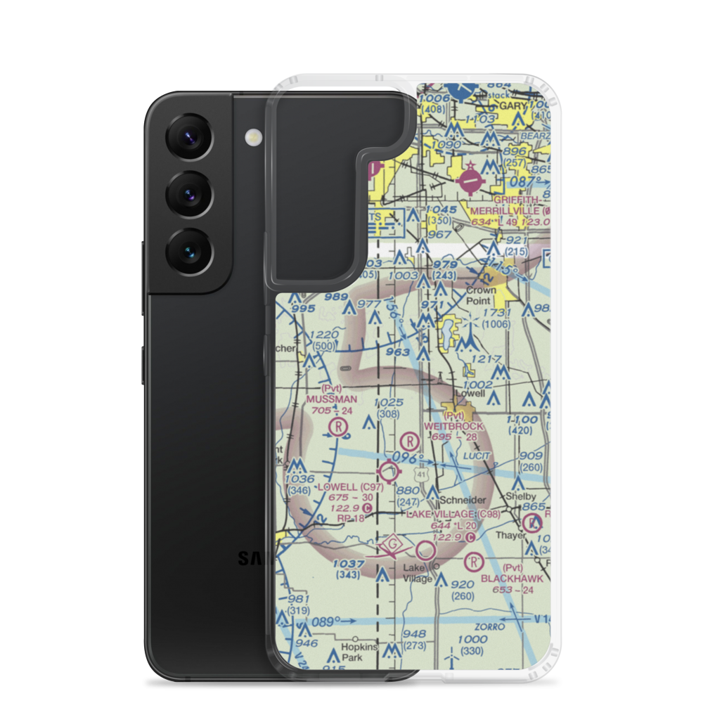 Sutton's Field (0II8) VFR Sectional Samsung Case Samsung Galaxy S22 model shown
