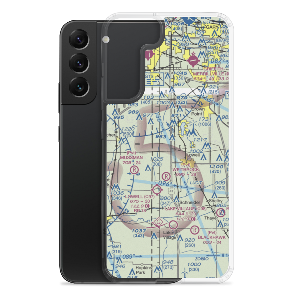 Sutton's Field (0II8) VFR Sectional Samsung Case Samsung Galaxy S22 Plus model shown