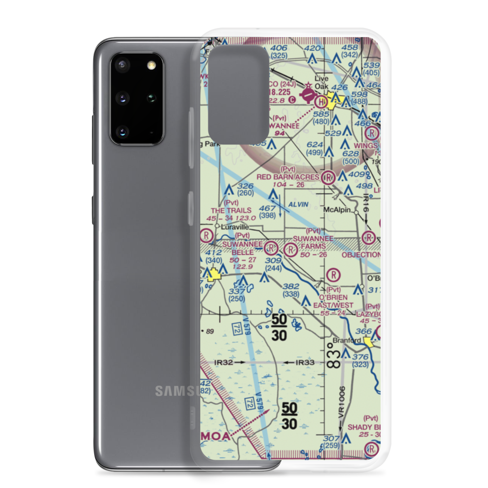 Suwannee Farms Airport (FL18) VFR Sectional Samsung Case Samsung Galaxy S20 Plus model shown