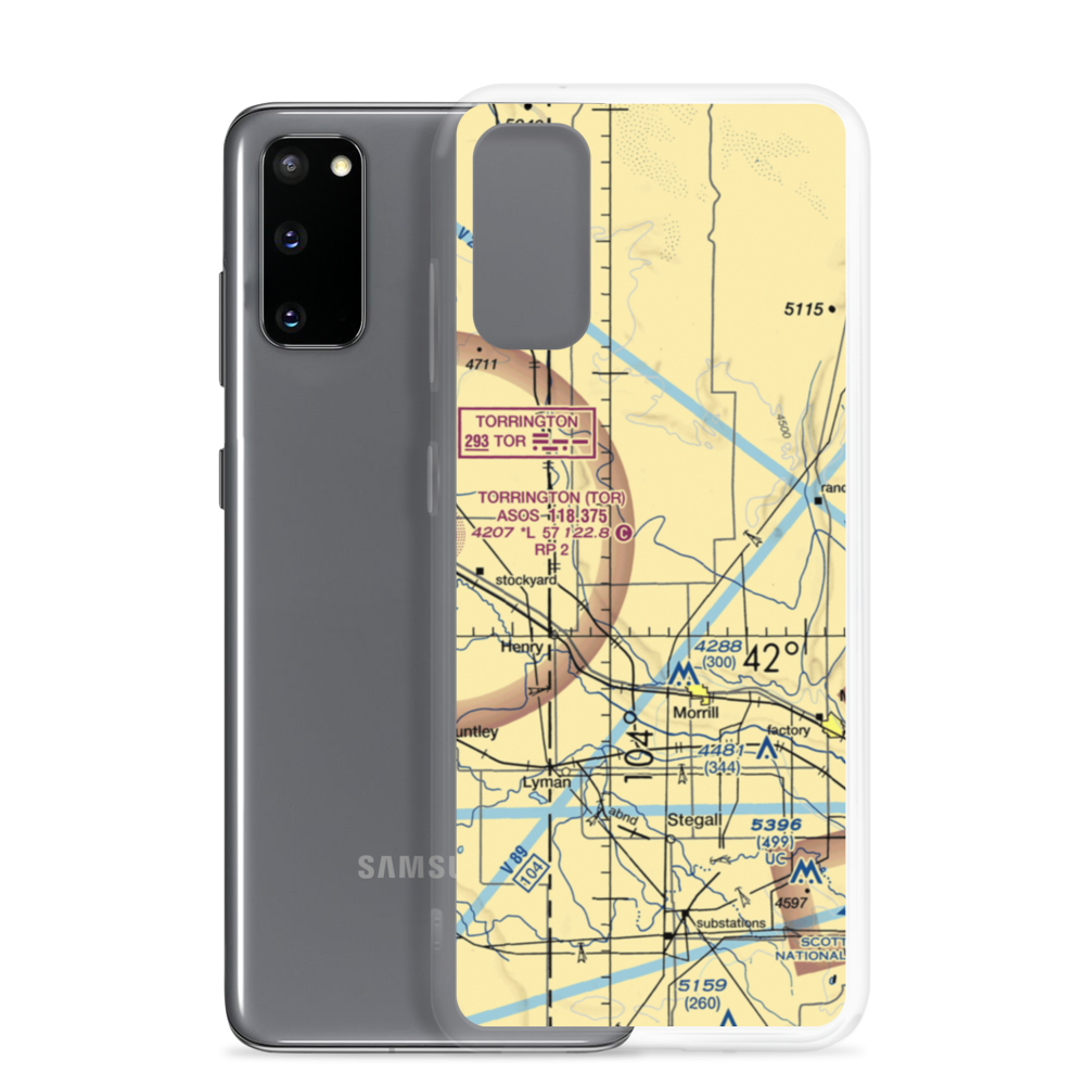 Svitak Airport (52NE) VFR Sectional Samsung Case Samsung Galaxy S20 model shown