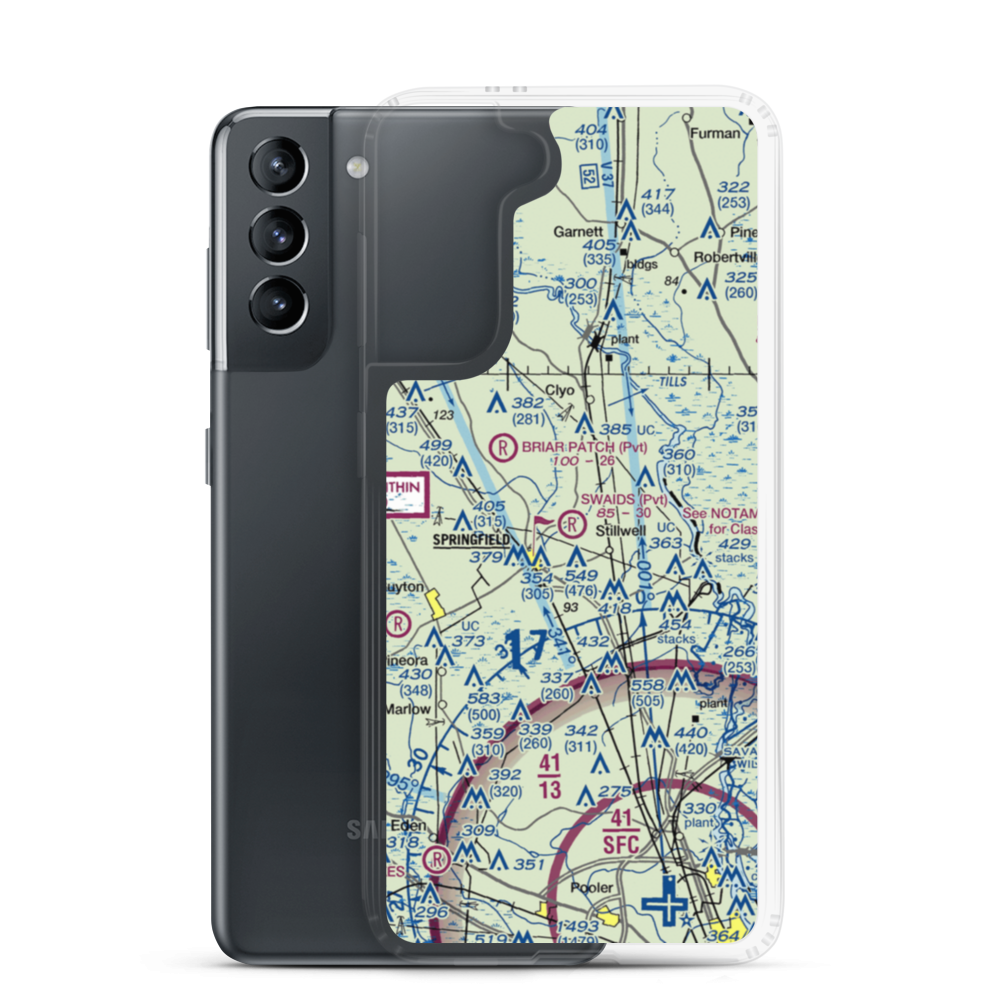 Swaids Field (2GA2) VFR Sectional Samsung Case Samsung Galaxy S21 model shown