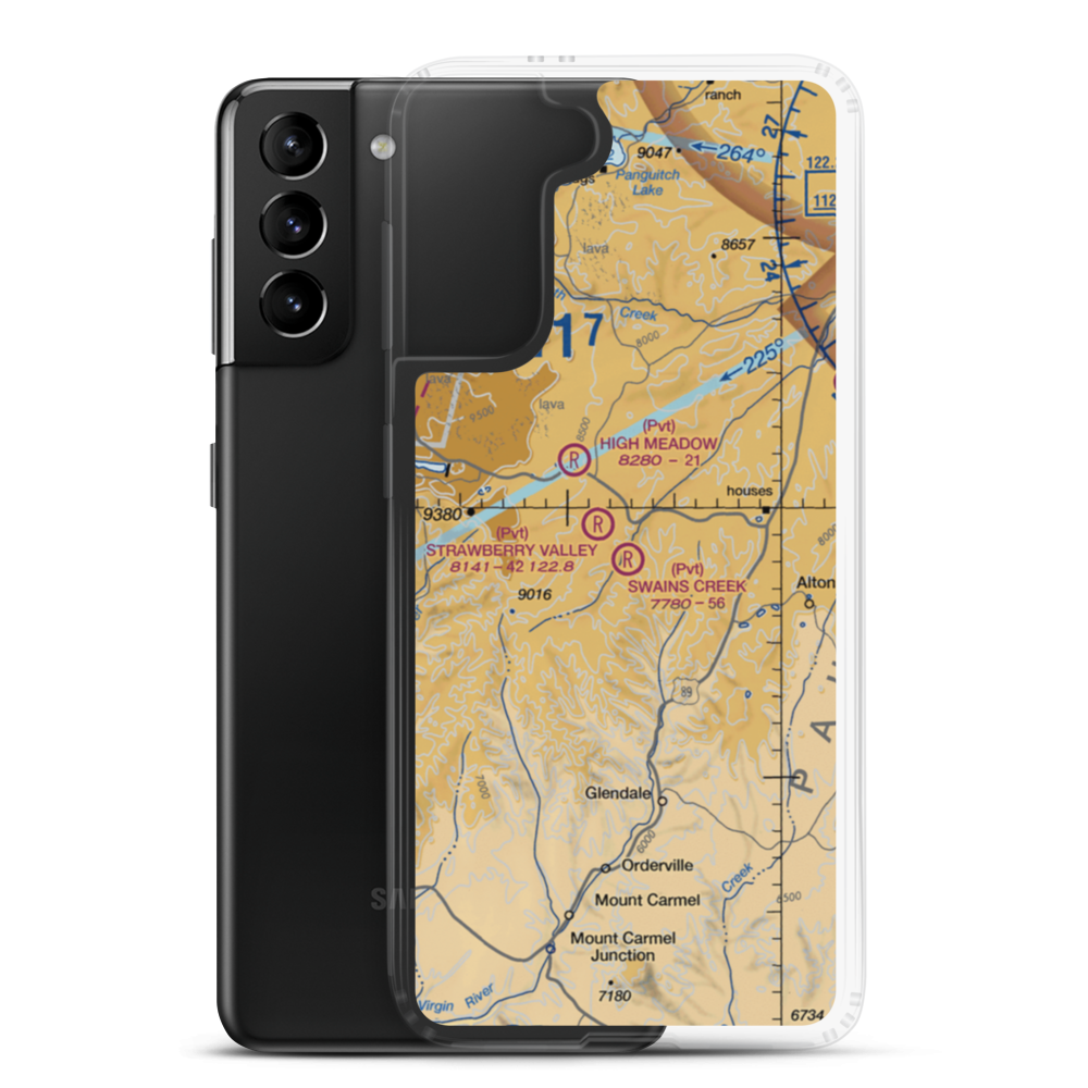 Swains Creek Airport (UT00) VFR Sectional Samsung Case Samsung Galaxy S21 Plus model shown