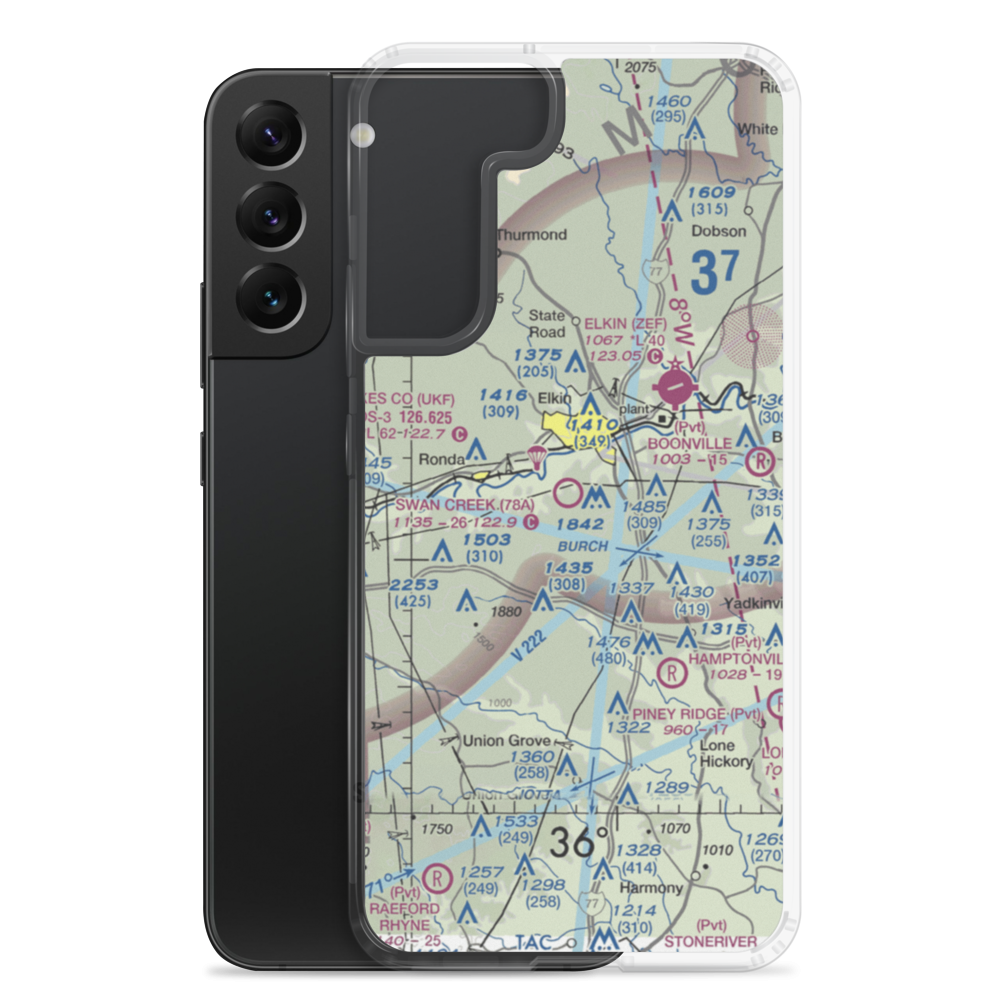 Swan Creek Airport (78A) VFR Sectional Samsung Case Samsung Galaxy S22 Plus model shown