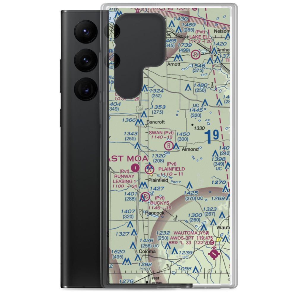 Swan Field (WS36) VFR Sectional Samsung Case Samsung Galaxy S22 Ultra model shown