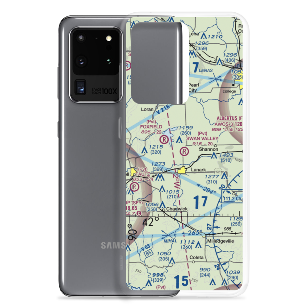 Swan Valley Farm Airport (1IS4) VFR Sectional Samsung Case Samsung Galaxy S20 Ultra model shown