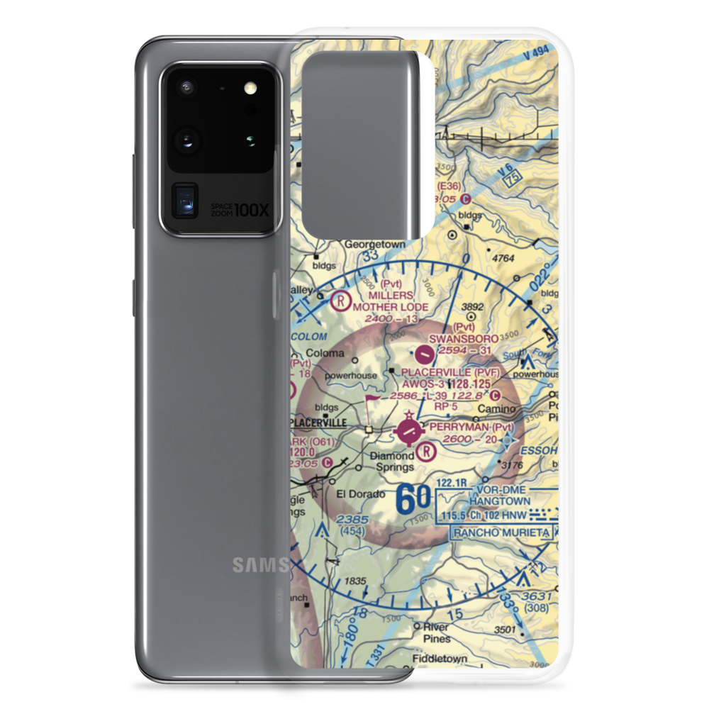 Swansboro Country Airport (01CL) VFR Sectional Samsung Case Samsung Galaxy S20 Ultra model shown