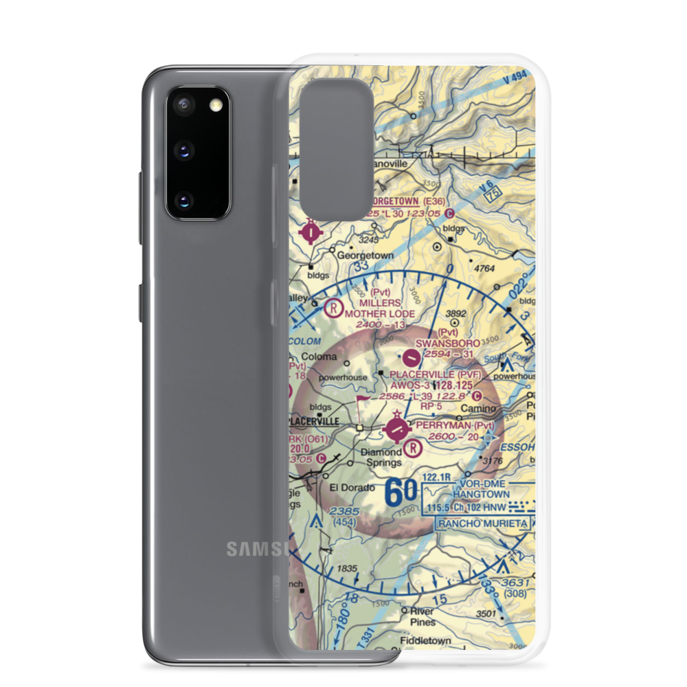 Swansboro Country Airport (01CL) VFR Sectional Samsung Case Samsung Galaxy S20 model shown