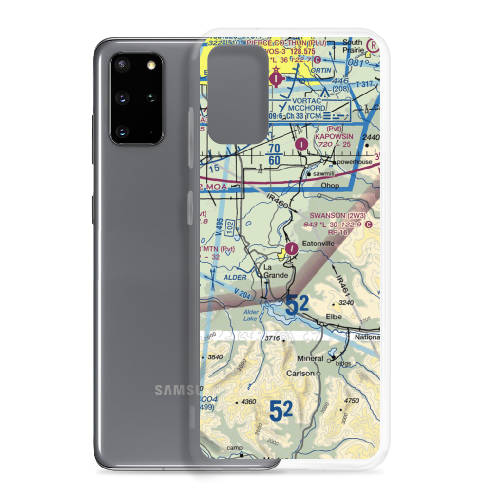 Swanson Airport (2W3) VFR Sectional Samsung Case Samsung Galaxy S20 Plus model shown