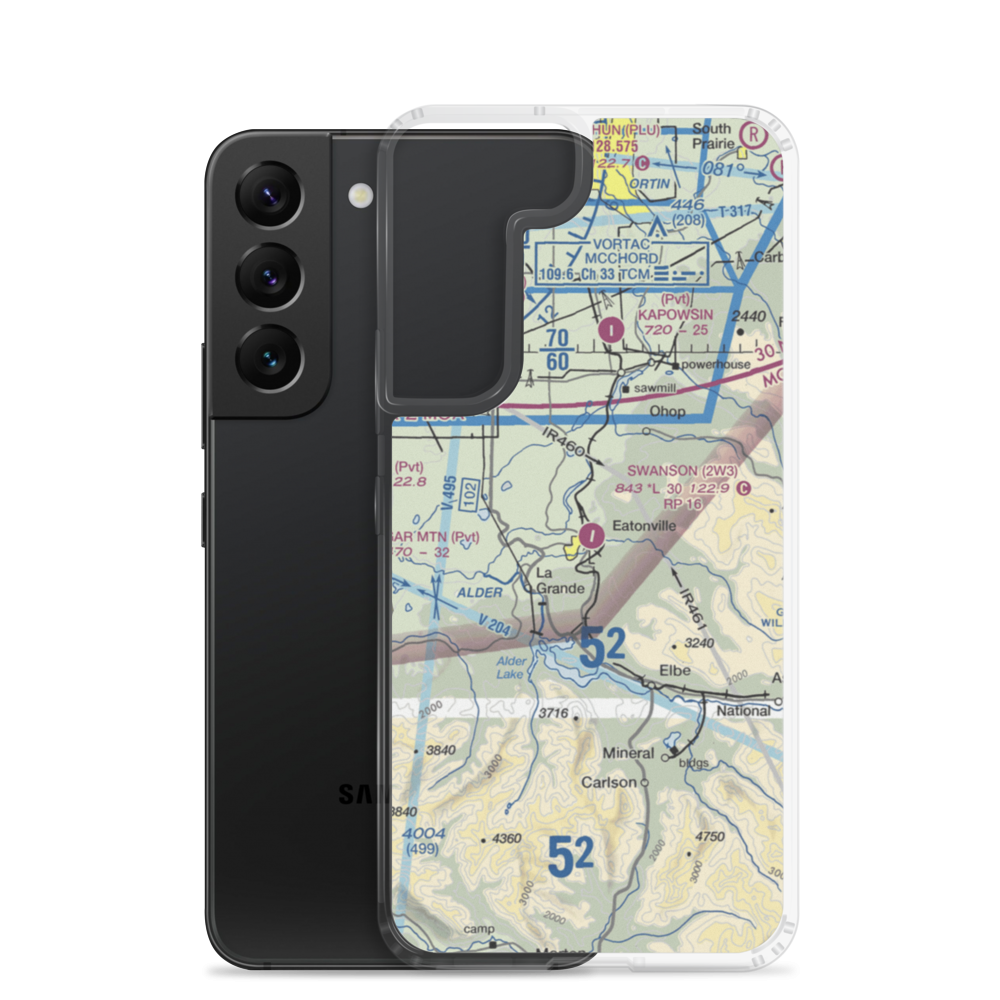 Swanson Airport (2W3) VFR Sectional Samsung Case Samsung Galaxy S22 model shown