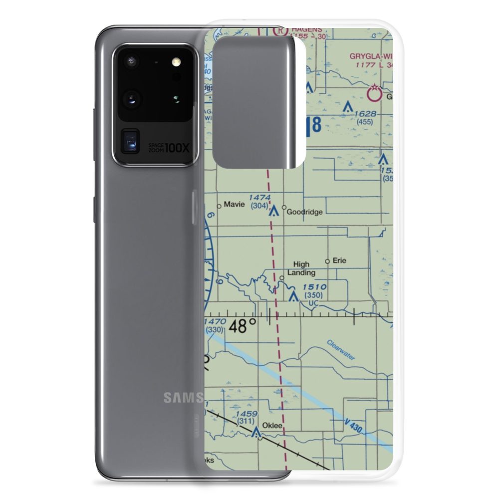 Swanson Private Airport (MY17) VFR Sectional Samsung Case Samsung Galaxy S20 Ultra model shown