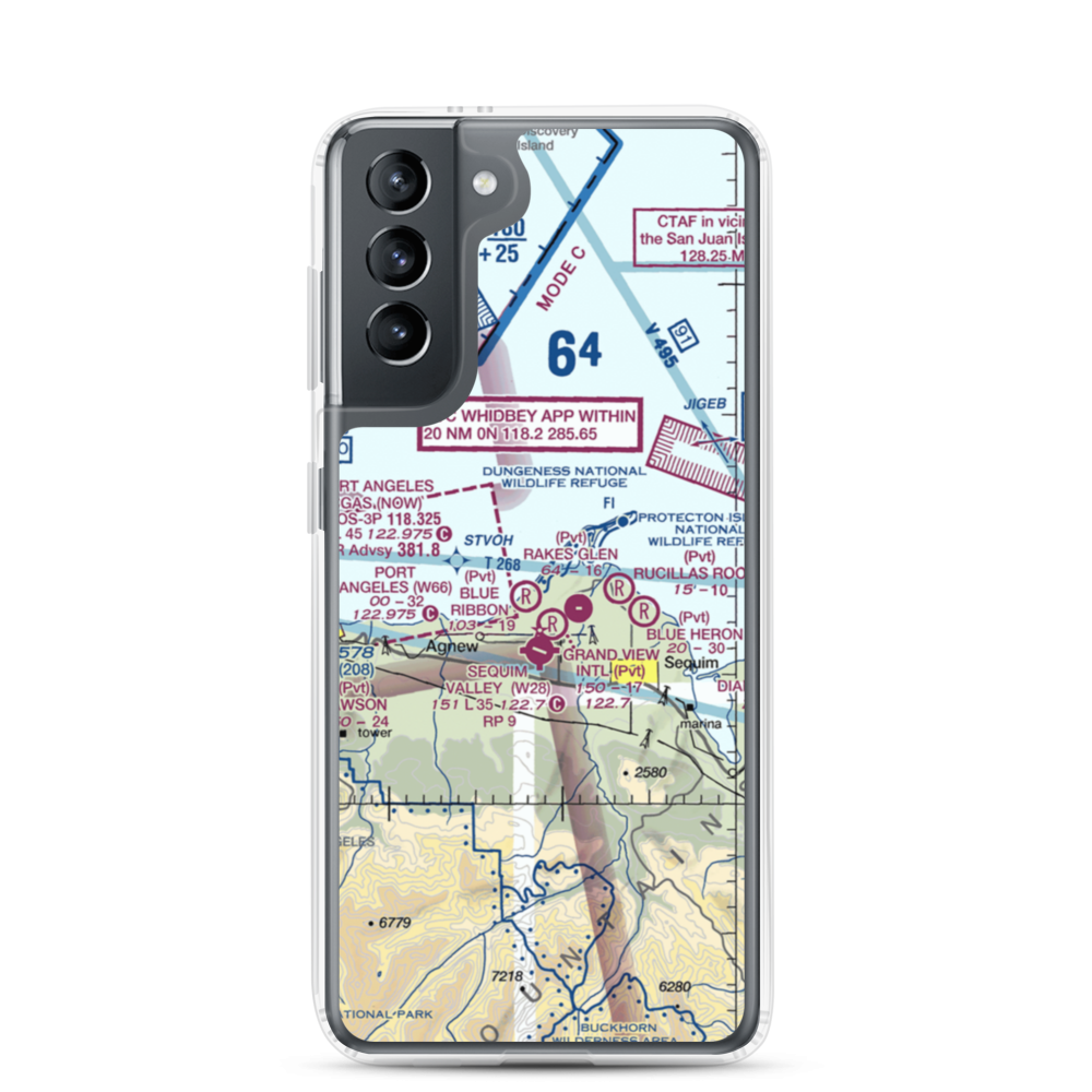 Swanton Ultralightport (WN60) VFR Sectional Samsung Case Samsung Galaxy S21 model shown