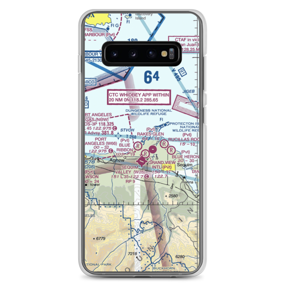 Swanton Ultralightport (WN60) VFR Sectional Samsung Case Samsung Galaxy S10+ model shown