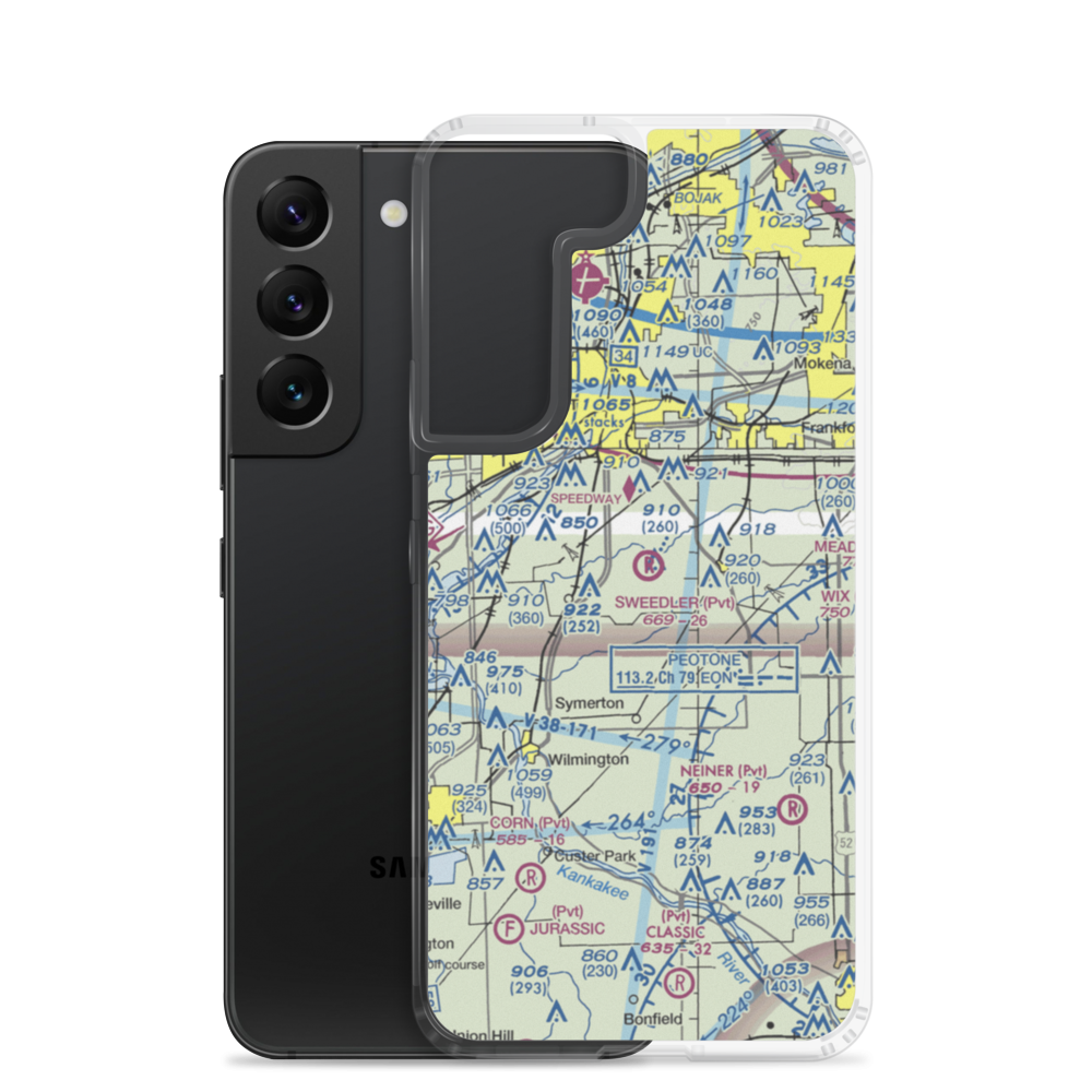 Sweedler Airport (3IL2) VFR Sectional Samsung Case Samsung Galaxy S22 model shown