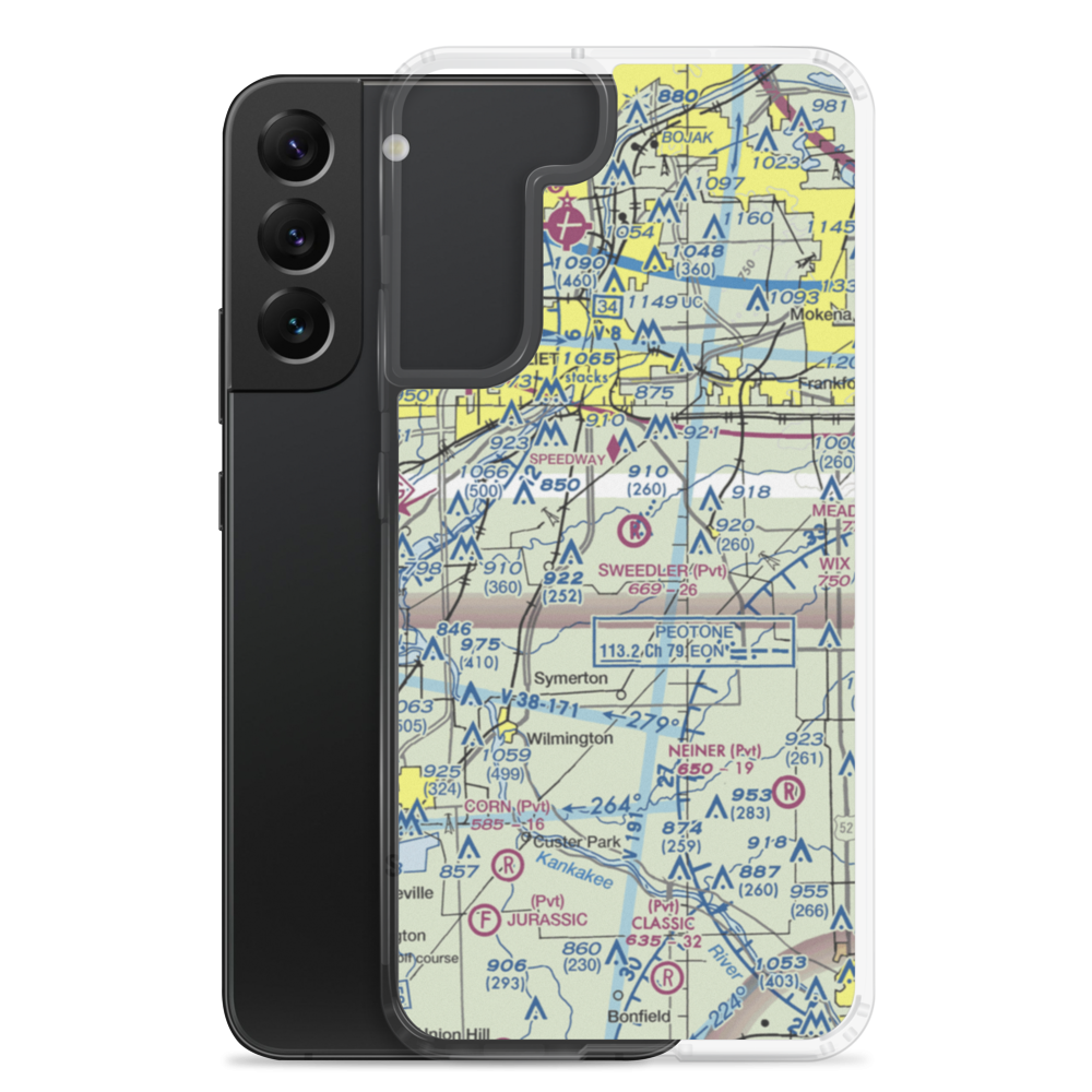 Sweedler Airport (3IL2) VFR Sectional Samsung Case Samsung Galaxy S22 Plus model shown