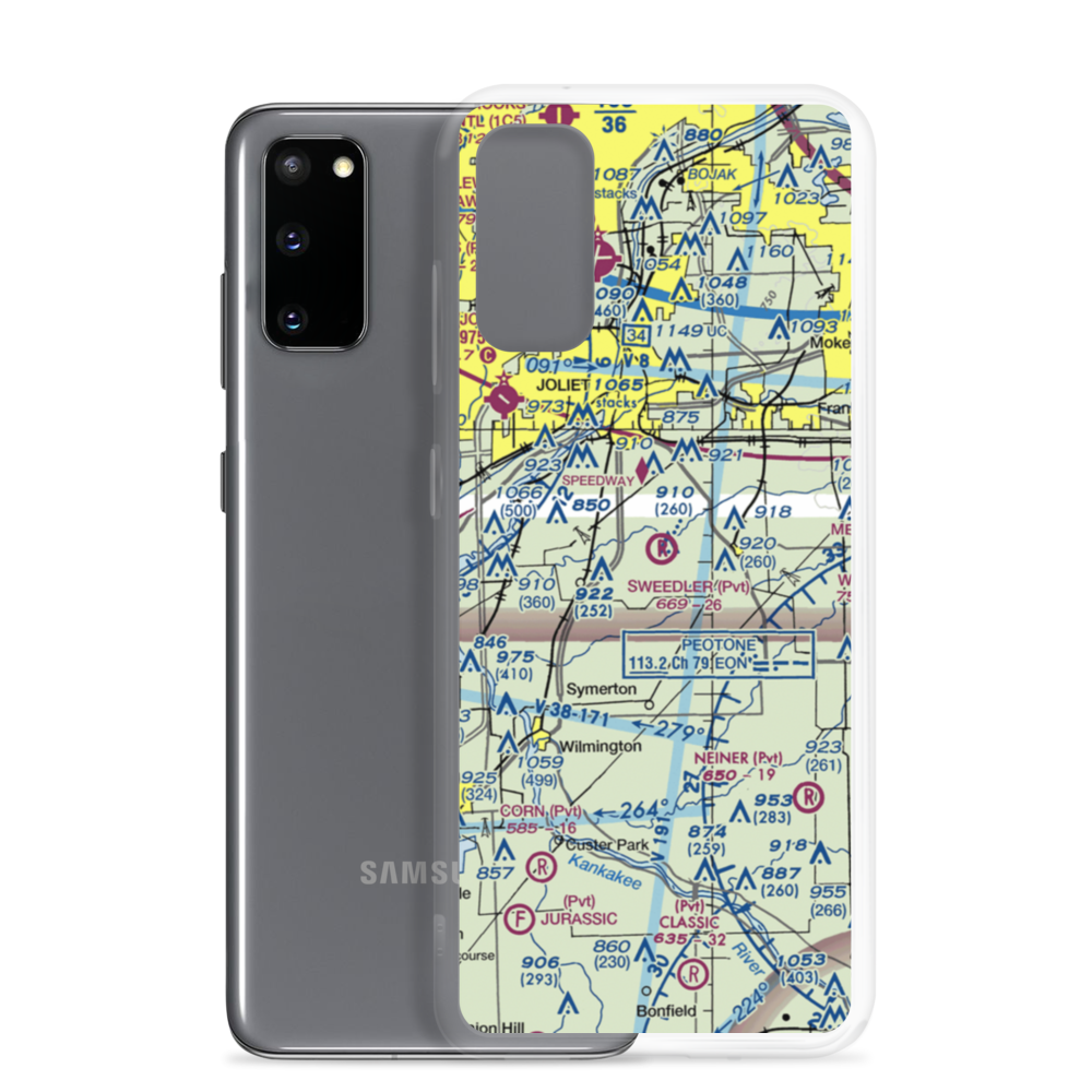 Sweedler Airport (3IL2) VFR Sectional Samsung Case Samsung Galaxy S20 model shown