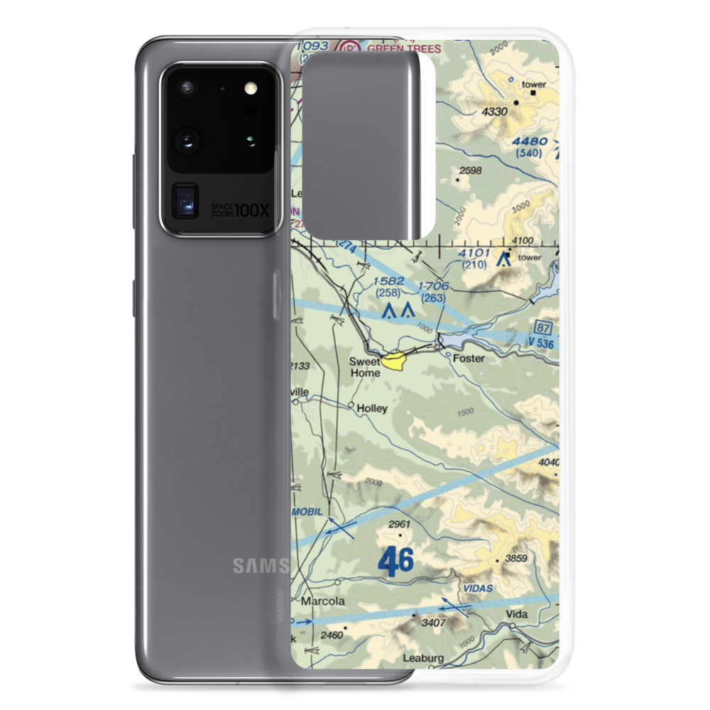 Sweet Home Airport (2OR7) VFR Sectional Samsung Case Samsung Galaxy S20 Ultra model shown