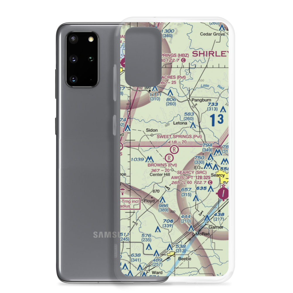 Sweet Springs Airport (35AR) VFR Sectional Samsung Case Samsung Galaxy S20 Plus model shown