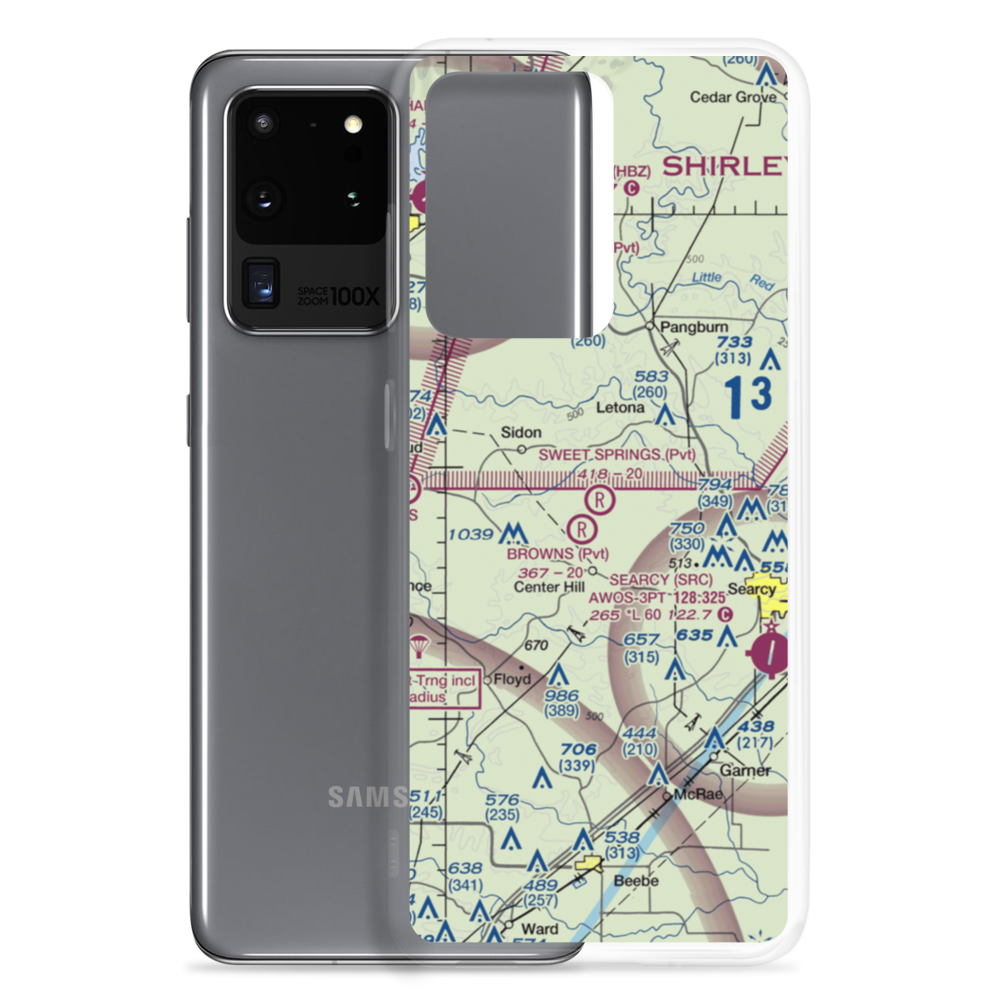 Sweet Springs Airport (35AR) VFR Sectional Samsung Case Samsung Galaxy S20 Ultra model shown